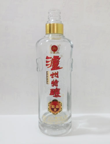 瀘州特釀高白玻璃酒瓶